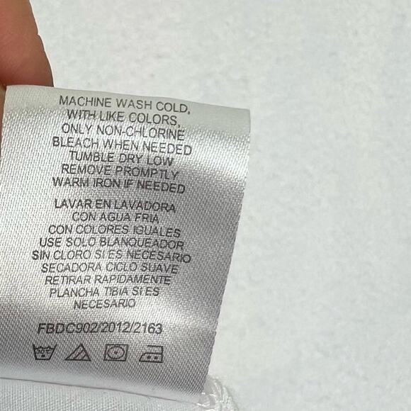 Tahari Dress Girls 6X Blue and White Pinstripe Ruffle Eyelet Embroidered - Picture 10 of 11